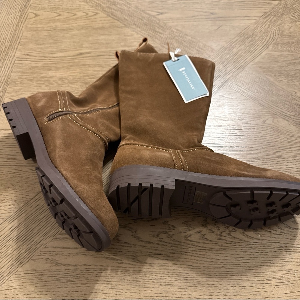 Waco REVITALIGN Kennedy Mid Calf Boot, Color Almond Buff, Women's Size 11B